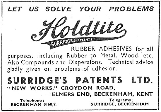 Surridges Patents - HOLDTITE Adhesives & Sealants.               
