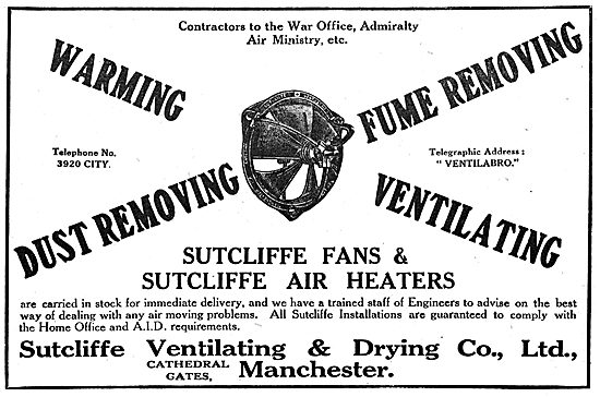 Sutcliffe Ventilating & Drying Co - Factory Fans & Air Heaters   