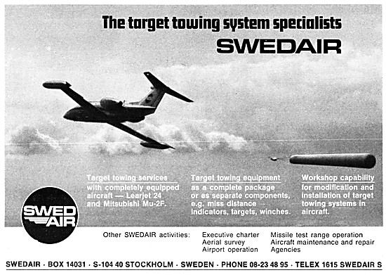 Swedair Target Towing Systems, Engineering & Air Charter         