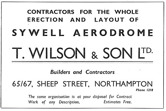 Sywell Aerodrome Facilities - Construction Contractors T.Wilson  