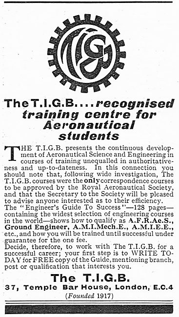 TIGB Training Courses For Aeronautical Students                  