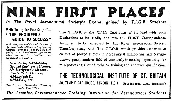 The Technological Institute Of Great Britain - Ground Engineers  