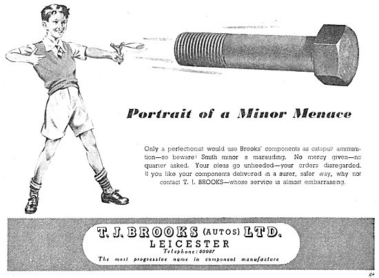 T.J.Brooks Leicester  - Aircraft Parts Manufacturers. AGS        