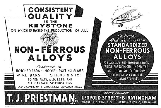 T.J.Priestman Ltd - Non Ferrous Alloys                           