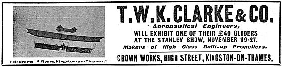 T.W.K. Clarke. Aeronautical Engineers & Aircraft Manufacturers   