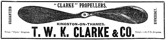 T.W.K. Clarke - Aeroplanes, Gliders,Propellers & Accessories     