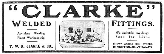 T.W.K. Clarke Welded Aeroplane Fittings                          