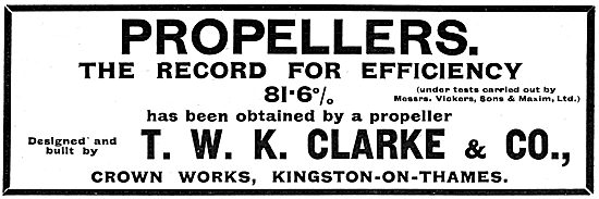 T.W.K.Clarke Propellers                                          