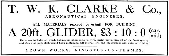 T.W.K.Clarke & Co - Materials For Aeroplane Constructors         