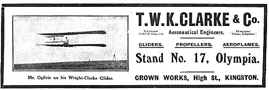 T.W.K. Clarke. Gliders, Propellers & Aeroplanes                  