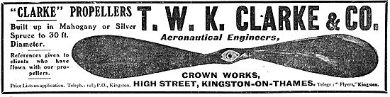 T.W.K. Clarke Clarke Propellers                                  