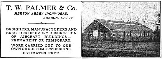 T.W.Palmer - Merton Abbey Ironworks. Aircraft Buildings          