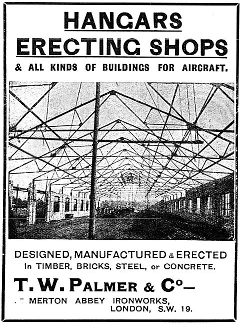 T.W.Palmer - Hangars & Aircraft Erecting Shops 1917              