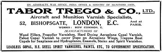 Tabor Trego - Varnishes For Aircraft & Munitions                 