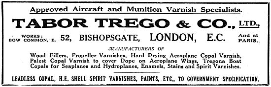 Tabor Trego - Varnishes For Aircraft & Munitions                 