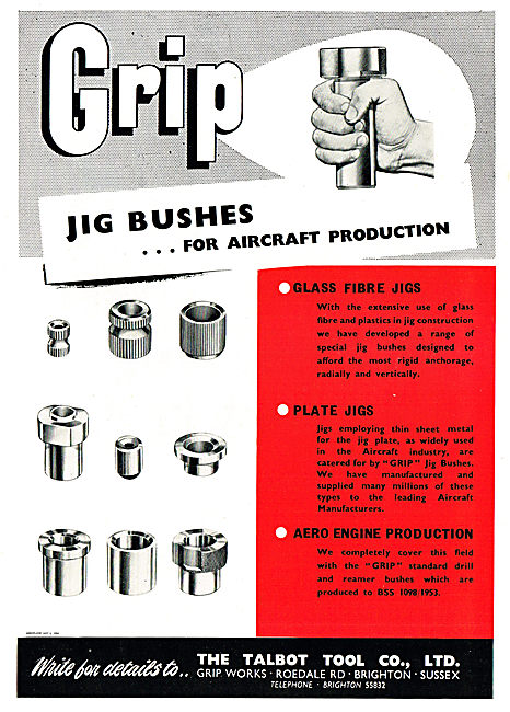 The Talbot Tool Co Jig Bushes For Aircraft Production            