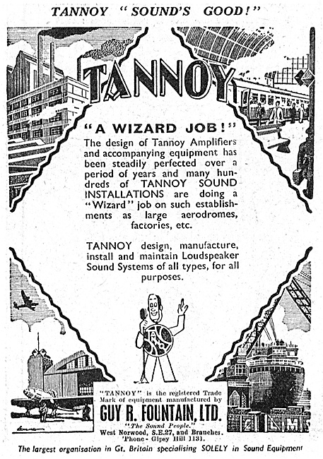 Tannoy Public Adress & Broadcast Equipment 1947                  