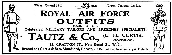 Tautz & Co Military Tailors. Royal Air Force Outfitters          