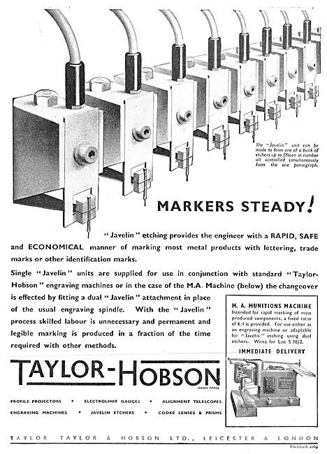 Taylor-Hobson Engineering Inspection & Engraving Equipment       