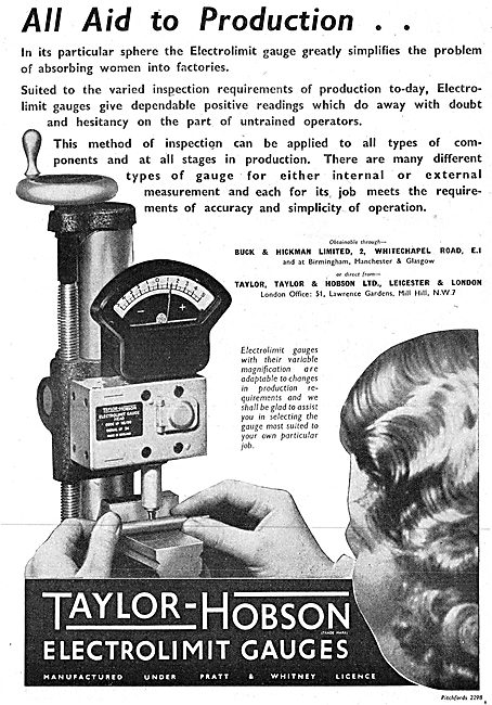 Taylor-Hobson Engineering Electrolimit Gauges                    