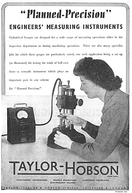 Taylor Hobson Engineers Measuring Instruments                    