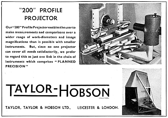 Taylor Hobson Profile Projector                                  