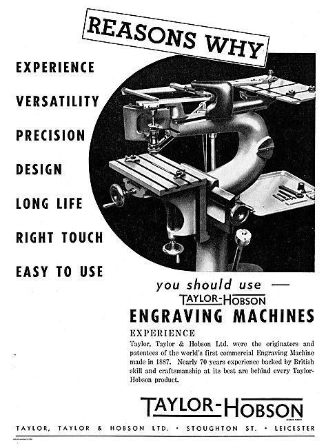 Taylor Hobson Engraving Macfhines For The Aviation Industry      