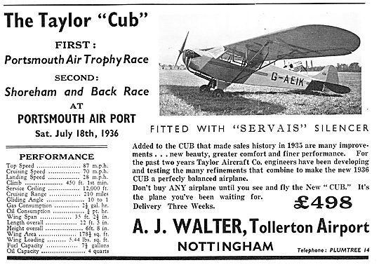 Taylor Cub - A.J.Walter Tollerton                                