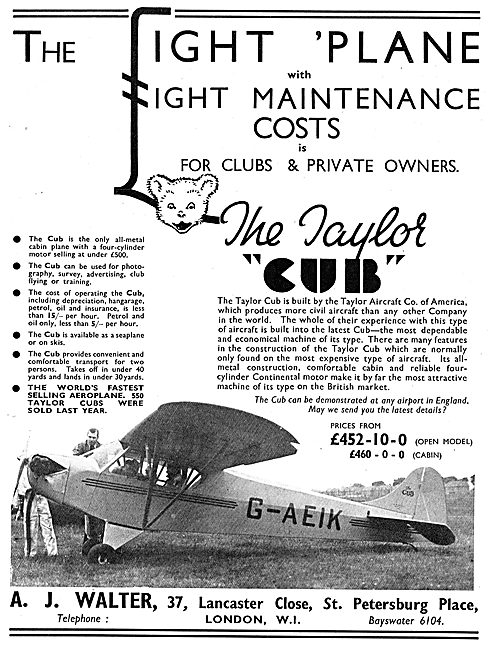 Taylor Cub G-AEIK                                                