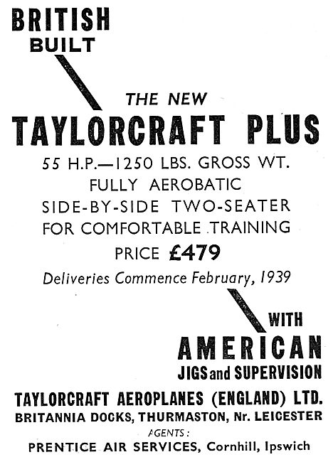 Taylorcraft Aeroplanes - Thurmaston Leicester - Taylorcraft Plus 