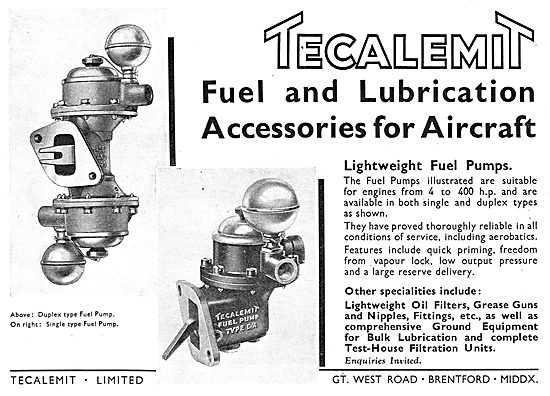 Tecalemit Fuel & Lubrication Filtration Systems For Aircraft     