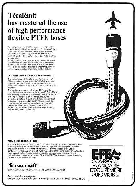 Tecalemit Flexible PTFE Hoses                                    