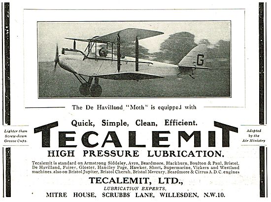 Tecalemit High Pressure Lubrication For The DH Moth              