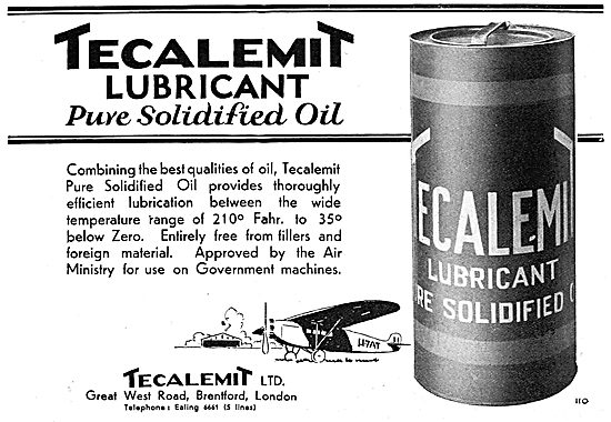 Tecalemit Lubricant - Pure Solidified Oil For Aircraft           