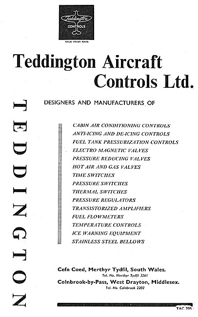 Teddington Controls. Manufacturers Of Aircraft Controls          