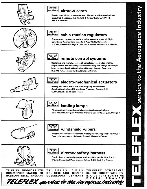 Teleflex Aircraft Components Listings                            