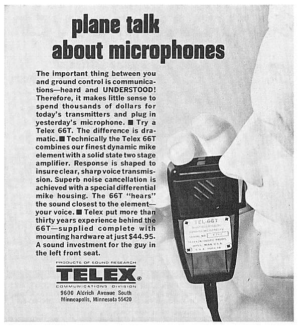 Telex Headsets & Hand Microphones                                