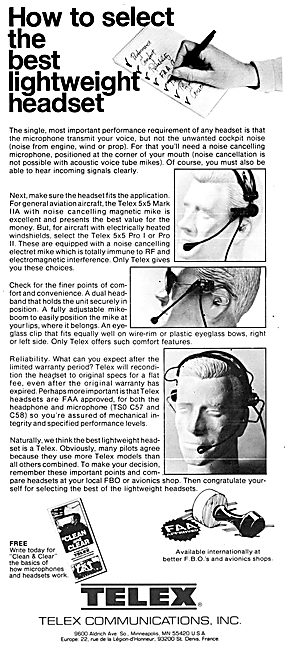 Telex Headsets & Communications Systems                          
