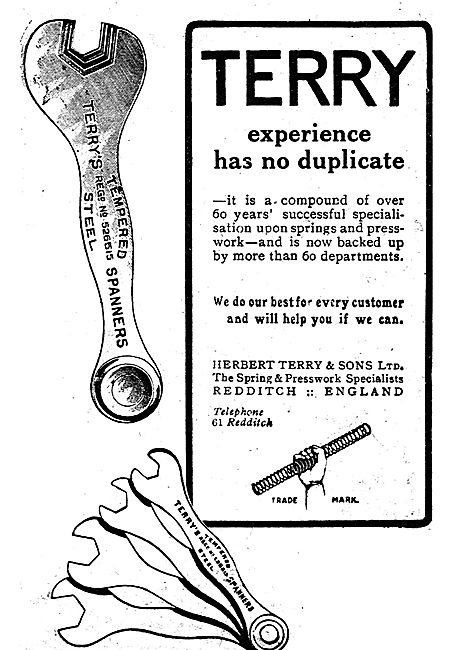 Terry's Tempered Steel Spanners For Aircraft Work                