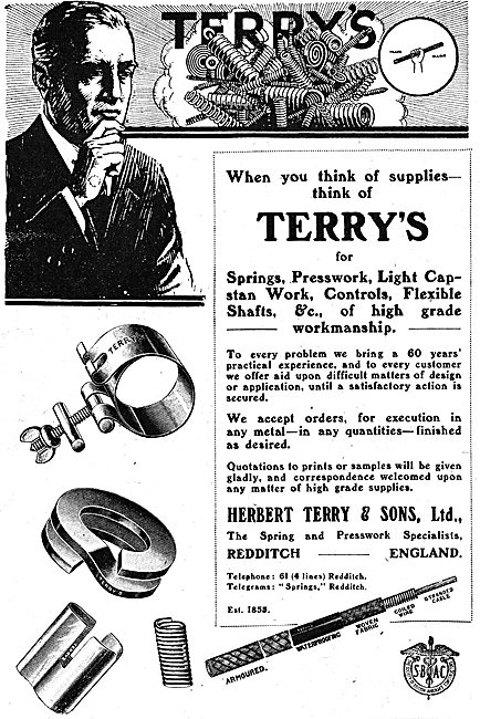 Herbert Terry, Redditch. Presswork & Capstan Work For Aircraft   