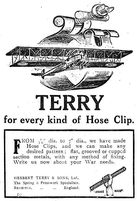 Herbert Terry, Redditch. Hose Clips For Aircraft                 