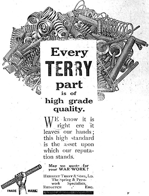 Herbert Terry, Redditch. Hose Clips & Springs For Aircraft       