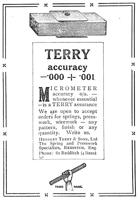 Terry Springs, Presswork & Wirework. 1918                        
