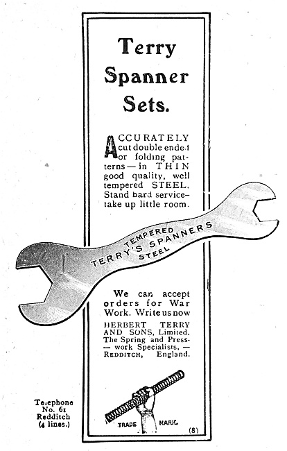 Terry Springs, Presswork & Wirework. Terry Spanner Sets          