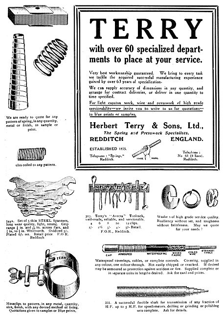 Herbert Terry & Sons. Springs, Presswork, Tools & AGS Parts      