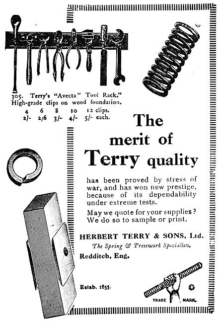 Herbert Terry & Sons. Springs, Presswork, Tools & AGS Parts      