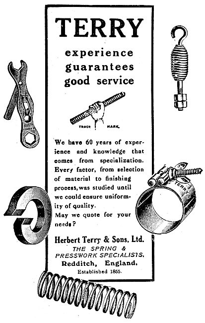 Terrys Presswork, Springs & AGS Parts. 1920                      