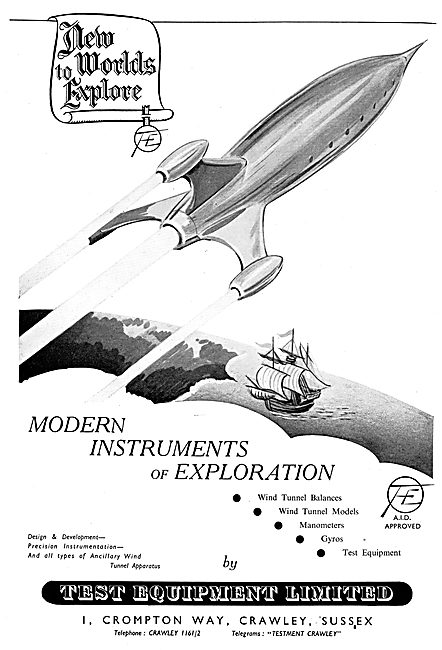 Test Equipment Ltd : Wind Tunnel Equipment. Test Instrumentation 