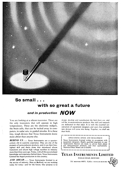 Texas Instruments Silicon Transistors 1958                       