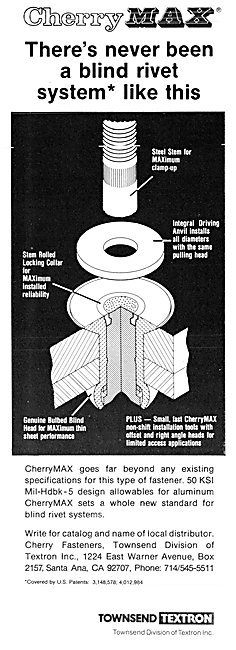 Textron CherryMax Blind Riveting System                          